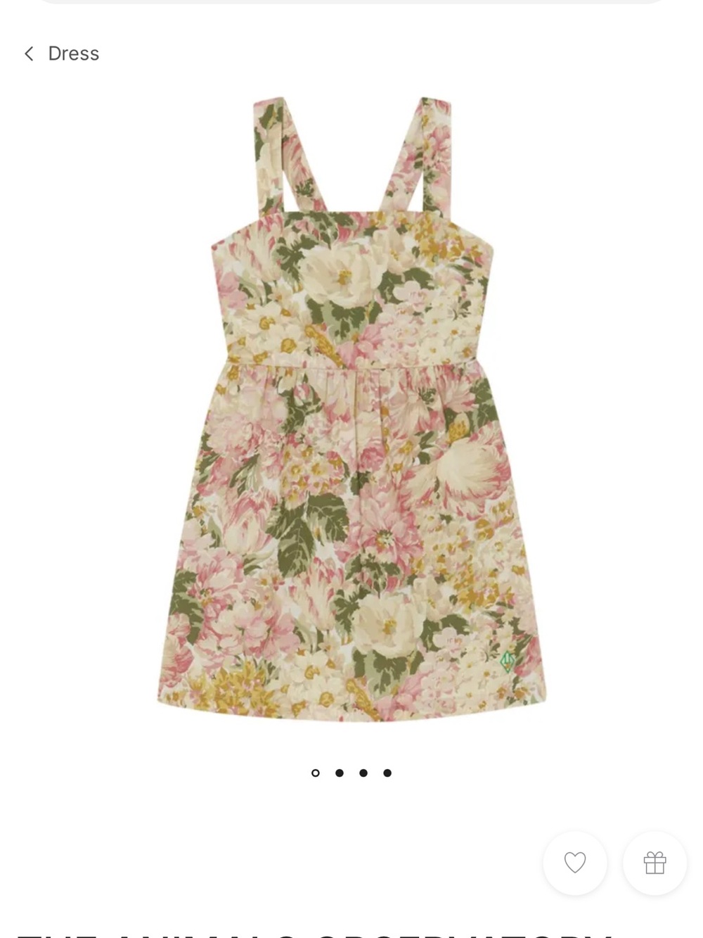The Animals Observatory Floral Sundress for Kids